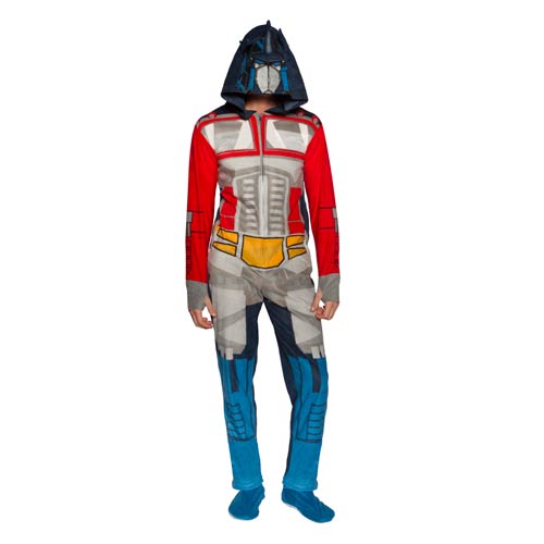 Transformers Optimus Prime Hooded Unisex Onesie with Thumb Holes and Removable Feet